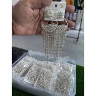 white stone big earing