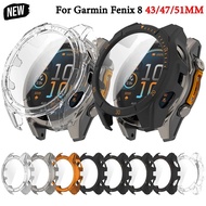 PC Case+Tempered Glass For Garmin Fenix 8 43mm 47mm 51mm Full Cover Screen Protector Hard High-end P