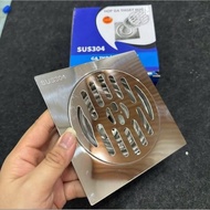 Floor drain, bathroom floor drain funnel 12x12cm 15x15cm Stainless steel 304 (installed with 76-90-1