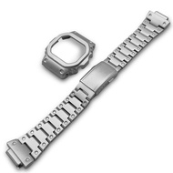 DW5600 GW5610 Titanium Case Mod Kit For Casioak Watch Metal Bezel And Strap G5600E GWB5600 GWM5610 D