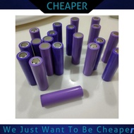Ungu color 1pcs x Real 18650 3.7V Flat Head Lithium LITHIUM-ION Fan Torch Battery