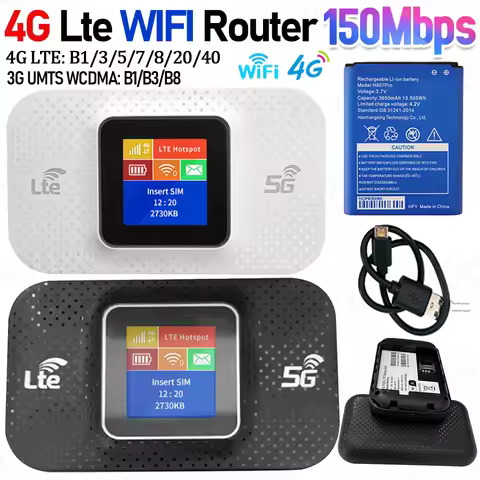 4G Lte WIFI Router Mobile WiFi Router 150Mbps Sim Card Slot 3650mAh for Car 4G Wireless Router with 