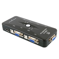 USB 2.0 4 Port VGA KVM Switcher VGA Connector Display Adapter for 4 Computers Laptop PC Share A Set 