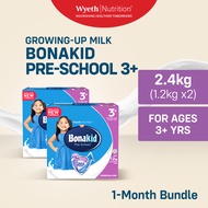 BONAKID PRE-SCHOOL 3+ Powdered Milk Drink for Children Over 3 Years Old 2.4kg (1.2kg - Pack of 2)