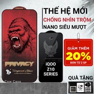 Toughened iQOO Z10 Turbo Pro, Z10 Turbo, Z10X Cowcase full screen anti-peeping | Screen protector fo
