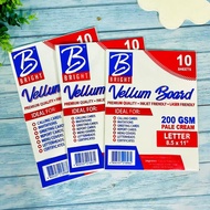Bright Pale Cream Vellum Board 200gsm 10sheets 8.5x11" 8.3x11.7" 8.5x13"