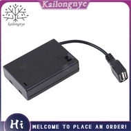 3XAA Battery Case with Cover and Switch Connected to USB Female Connector USB Female Socket Battery 