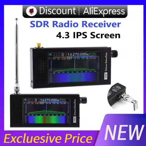 DSP SDR Radio Receiver DSP Digital FM Radio CW/AM/SSB/FM Shortwave Radio 4.3Inch Screen Stereo Demod