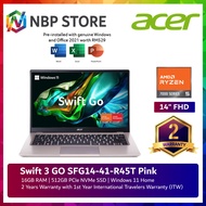 Acer Swift 3 GO SFG14-41-R45T 14'' FHD Laptop Prodigy Pink ( Ryzen 5 7530U, 16GB, 512GB SSD, ATI, W11, HS )