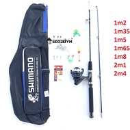 Shimano 2-piece solid black fishing rod set with accessories, Free rod bag - Top1VN quality 102 cans