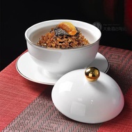 位上一人食燕窩燉盅私房菜飯店用魚翅獅子頭湯盅創意特色陶瓷餐具