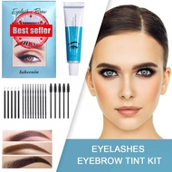 Eyelashes Eyebrow Tint Kit Dye Tint Gel Eye Brow Cream With Brush Kit Waterproof Long Lasting D2M3