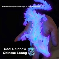 3D printing simulation glow-in-the-dark rainbow crystal dragon