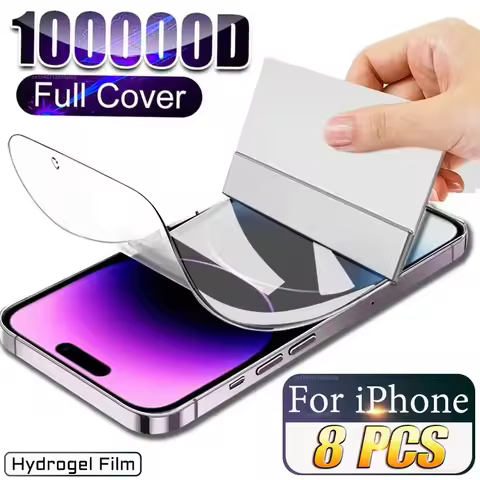8PCS For iPhone 17 16 15 14 Air Pro Max Screen Protector iPhone 13 12 Mini 11 iphone14 Plus 8 X R S 