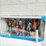 Dc icons superman batman wonderwoman aquaman green lantern flash set 7th justice leagueby dc