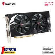 ♞RAMSTA AMD RX550 4GB / RX580 8GB Graphics Card GDDR5 256Bit Computer GPU Video Card For PC Compute