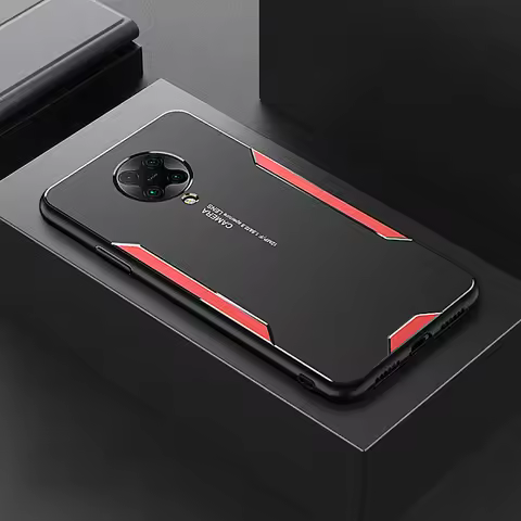 Phone Case for Xiaomi Poco F2 Pro Case Cover Metal Panel TPU Silicone Frame Case for Xiaomi Poco X3 