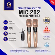 G-POWER Microphone 202 PRO / Mic Karaoke Meeting Professional Mic Wireless Jernih Charger Lock Freku