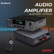 Sunbuck Audio Amplifier Bluetooth EQ Karaoke FM Radio 200W - AV-80 - 4PSK03BK