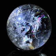 超稀有 鳳凰彩虹光 億萬年的水膽 水晶球 水膽球 46MM