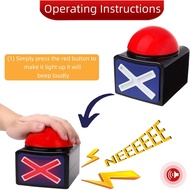 2 Pieces with Lights and Alarms Game Show Button Box, Party Competition Props Toys, Game Buzzer, Ans