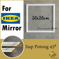 Wainscoting Ikea Cermin Size Siap Potong 45°/ Keras Bukan Kayu / Ikea Mirror Frame/ Wainscoating PU PVC De Rose