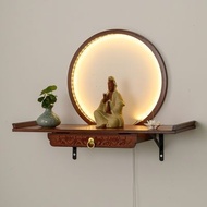 Light strip wall-mounted altar shrine home God of Wealth cabinet Guanyin altar incense table