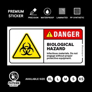 Biological Hazard. Safety Sticker Warning Caution Danger Sign Label Hazard. Biohazard Toxic Chemical