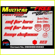 ☾ ▽ Multicab Standard marking Sticker Decals Set (CAPACITY, NOT FOR HIRE, KEEP DISTANCE)cut-out vin