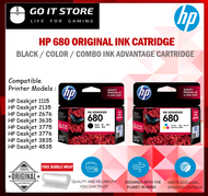 [100% ORIGINAL] HP 680 Original Ink Cartridge - Black / Tri-Color / Combo Set