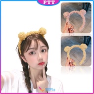 PTT Bando Kartakter Telinga Beruang Bear bulu korea kekinian Bandana bando Aksesoris Rambut Import