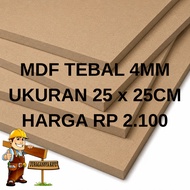 4mm MDF Board Size 25x25