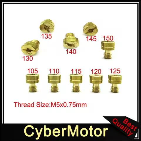#105 110 115 120 125 125 130 135 140 145 150 Carb Main Jets For Mikuni VM22 VM24 VM26 VM30 Carb 125c