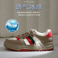 Women's Fashion Casual Korean Style Shoes CD-F613-1Breathable white sneakers with hollow design