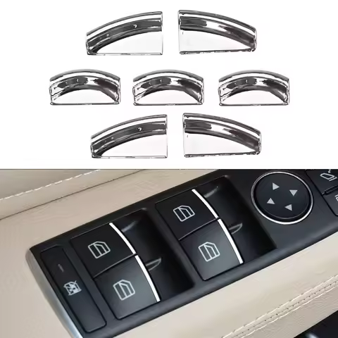 7pcs/Set Hot Sale Button Sticker for Mercedes/Benz E W212 C W204 GLK X204 ML GL W166 X166 Latest Car