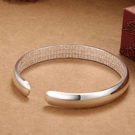 Concubine Bracelet 9999 Sterling Silver Bracelet Female Glossy Young Style Mother Solid Silver Brace