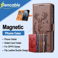 Cow Pattern Leather Flip All Inclusive Phone Case Magnetic Buckle Wallet Card Holder For OPPO K9/K10