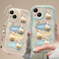 Suitable for IPhone 11 12 Pro Max X XR XS Max SE 7 Plus 8 Plus IPhone 13 Pro Max IPhone 14 Pro Max Smile Duck Accessories Phone Case Interesting Animal