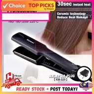 Kemei KM-329 Ceramic Hair Straightener Iron | Professional Styling Tool with Anion Care Technology