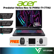 ACER Predator Helios Neo 16 PHN16-71-77HU 16" WQXGA (RTX 4060, Intel Core i7-13700HX, 16GB, 1TB, W11) Gaming Laptop