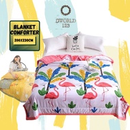 DWORLD KING Size Cotton Super Soft Summer Blanket / comforter Washed Cotton Air Conditioning Quilt S