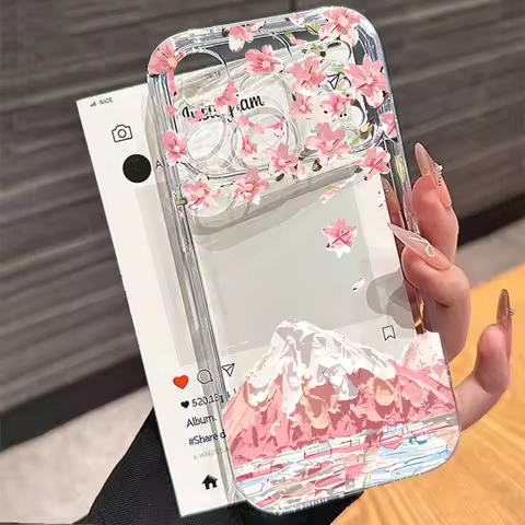 Cute Blossom Flower Mount Fuji Case For Huawei Honor X8D X6C X9D X7D X9A X7A X8B X9B X7B X8C Magic 7