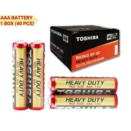 Heavy Duty Toshiba AA & AAA 1.5V Battery (1 Box - 40 Pcs) / Bateri Toshiba AA & AAA (1 Kotak - 40Bij