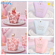 SUSSG Paper Box, Gift Paper Wedding Candy Box,  Small Pink Candy Bag