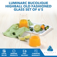 Luminarc Bucolique Highball Old Fashioned Glass Set of 6's Cocktail Rock Lowball Drinking Cooler Gla