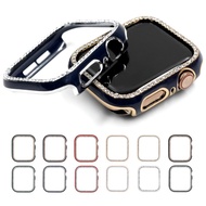 For Apple Watch Case iwatch series 9/8/7/6/5/4  Apple Watch SE,se2 Cover Diamonds Bling PC Hard Frame Case