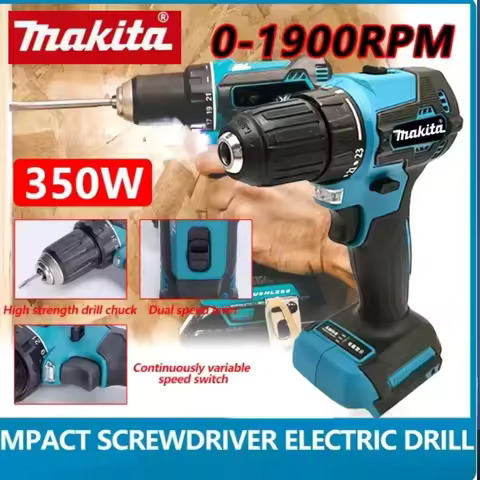 Makita Power Tool DHP487 brushless rechargeable impact drill, high-torque electric screwdriver Tool 