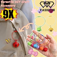 [24H Ship Out] 3/6/9Pcs Backpack Hanging Ornaments - Candy Color Bell Chain Keychain - Colorful Wire