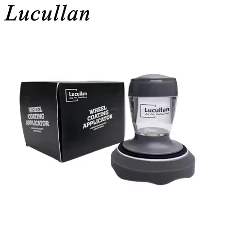 Lucullan All-in-One Tire Shine Applicator Wax Dispense Sponge Kit For Tire Dashboard Plastic Dressin