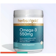 Herbs of Gold Omega-3 550mg 90s 30s [Expiry 3/2028]